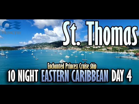Enchanted Princess in St Thomas - Day 4 - Eastern Caribbean Cruise - Snorkel on Castaway 3 Catamaran