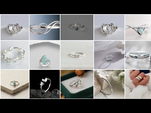 Elegant silver ring designs || most beautiful silver rings for women