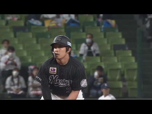 【8回表】今日昇格のマリーンズ・菅野剛士がチーム初ヒット!! 2022年4月19日 埼玉西武ライオンズ 対 千葉ロッテマリーンズ