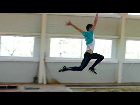 Leveleki Bence távolugró edzése 3 (lassítva)