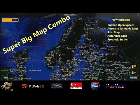 ETS2 1.35 I Super Map Combo  I Promods 2.41, RoEx 2.2, RM, Australia, ROS, Antarctica I Load Order