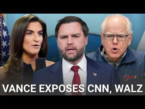 WATCH: JD Vance tears Tim Walz and CNN to shreds in White House press conference