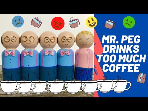 Mr. Peg Drinks Too Much Coffee #coffee #trynottolaugh #pegsellentadventures #slapstickcomedy