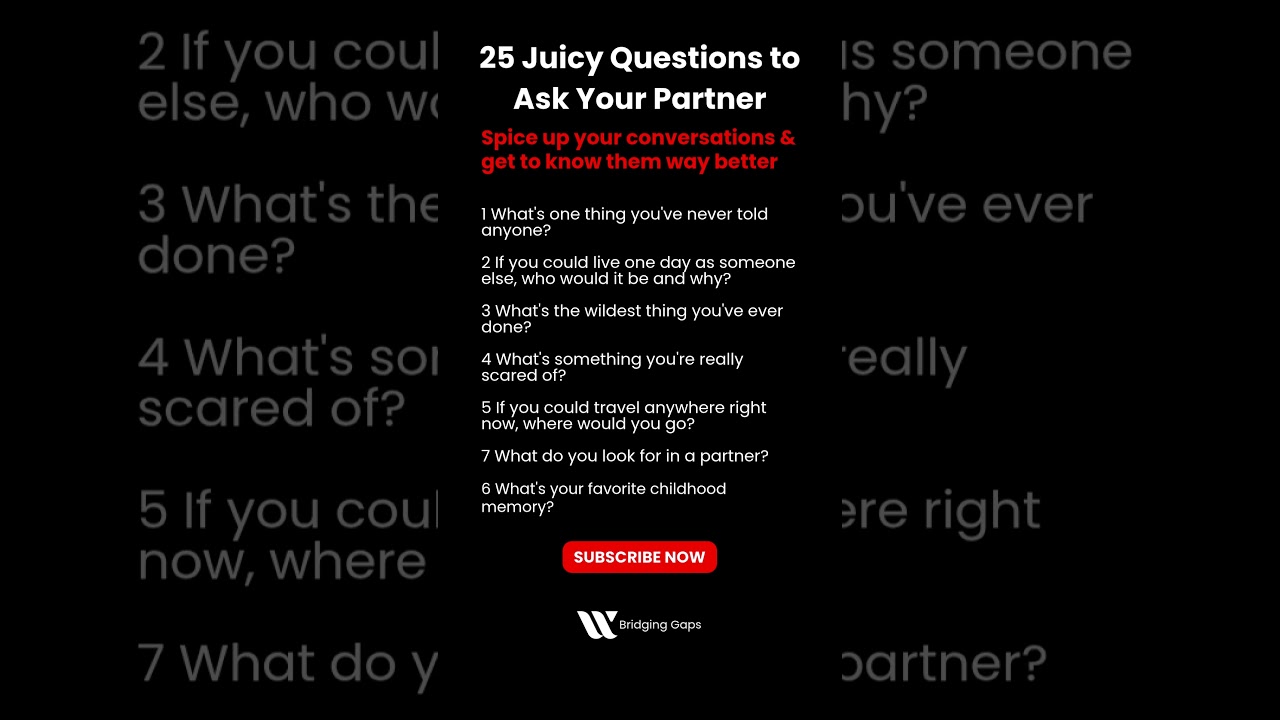 25 Deep & Juicy Questions to Ask Your Partner ❤️🔥 | Relationship Game Night Ideas