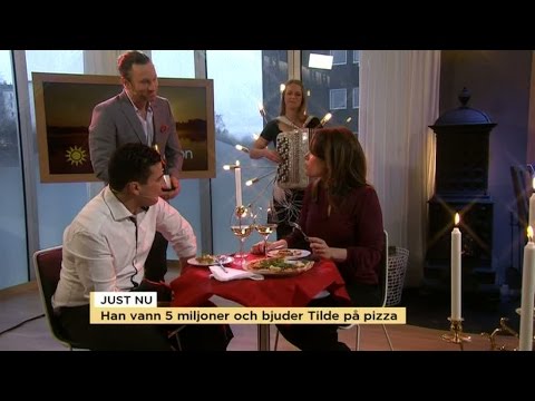 "Bästa med att vinna fem miljoner är att få träffa dig Tilde" - Nyhetsmorgon (TV4)