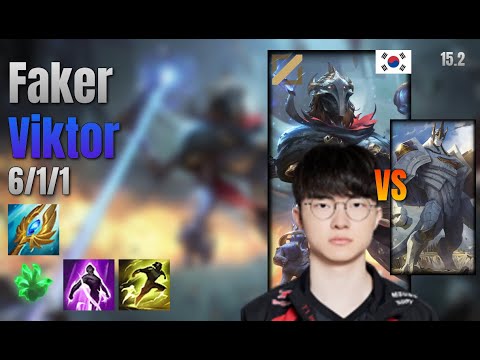 Faker Mid Viktor vs Galio lol KR solo rank Full Game 15.2 | 페이커 빅토르 vs 갈리오