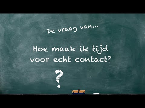 Ik heb het te druk voor echt contact