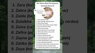Download lagu Ide Nama Bayi Perempuan Awalan Huruf Z #namabayiperempuan  #shortvideo  #idenamabayi mp3