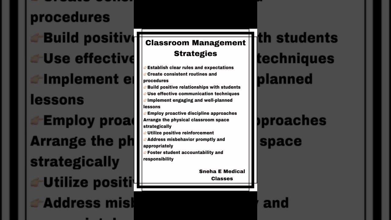Classroom Management Strategies !! #educationaltechnology #education #nursingeducation #bscnursing