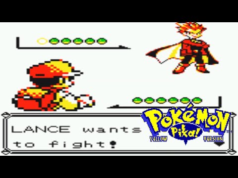 Elite 4 Battle versus Lance in Pokemon Yellow! The Dragon Master