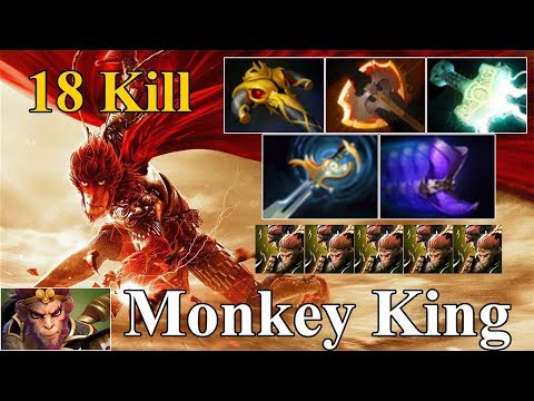 Godlike - Monkey King Offlane | King of Carry 18 Kill | Dota 2 Sroksre MMR Game Play