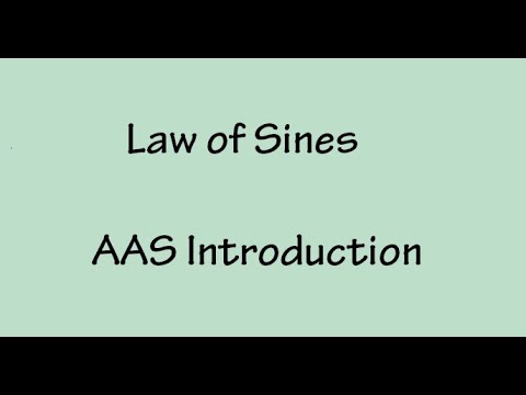 Law of Sines AAS Introduction