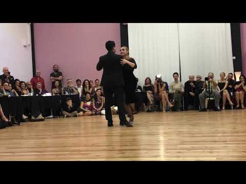  Fernando Sanchez  and  Ariadna Naveira  are  dancing  to  the  tango  "  Arrabal  "  by  Pedro Laurenz  at  Roma Tango Festival  in  2019