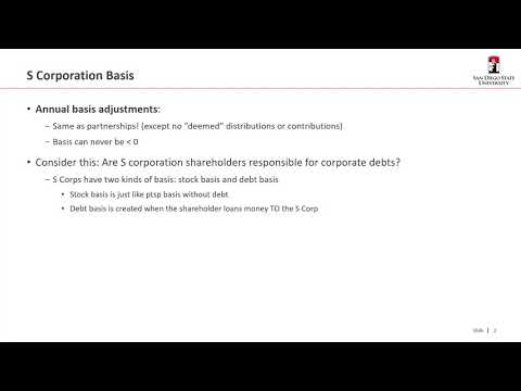 ACCTG332 Video22C SCorp Basis