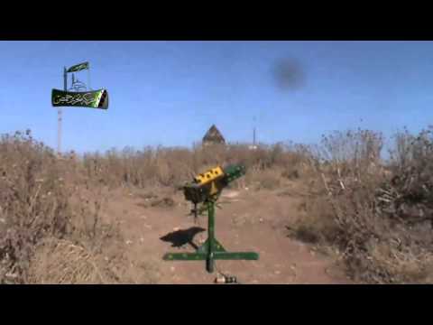 استهداف قوات النظام بصواريخ متوسطة المدى من قبل حركة تحرير حمص على جبهة الكم في ريف حمص