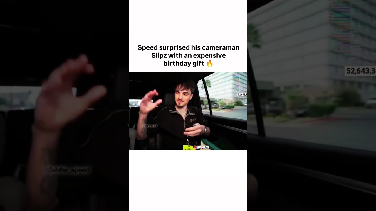 Speed gives a gift to Slipz 😭 #ishowspeed #ishowspeedclips #ishowspeedlive #speedyp