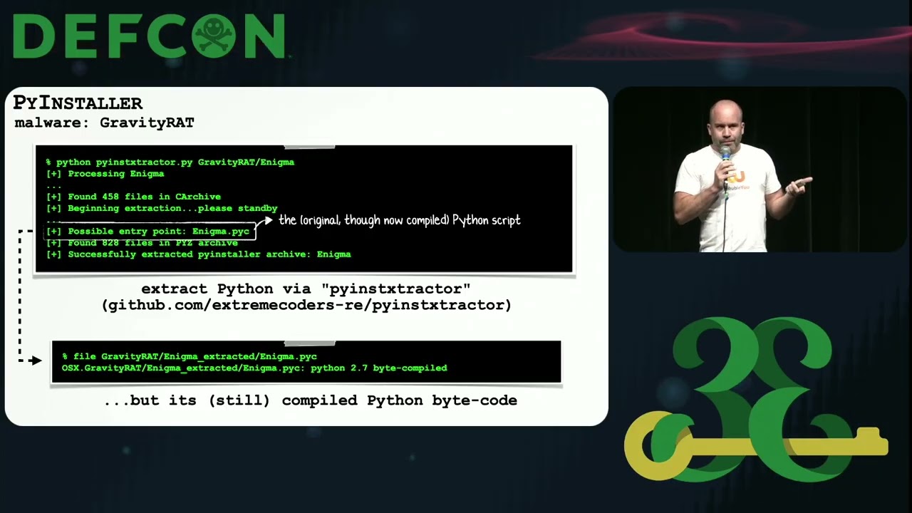DEF CON 33 - Reversing approaches to extract embedded scripts in macOS malware - Patrick Wardle