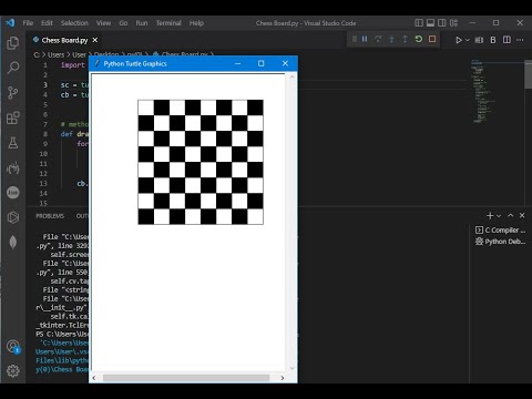 Making Chess Board In Python Turtle Code Python Short Pythonprogramming Shorts