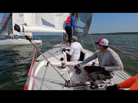 J24 2024 Corinthian Heritage Cup Regatta Race 4, on board communication blackwidowracing #spinnaker