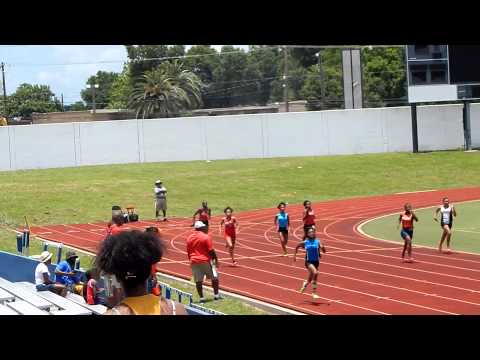 2015 USATF Gulf Association 13-14 Girls 200 Meter Dash Heat 1 Prelims 6/12/15