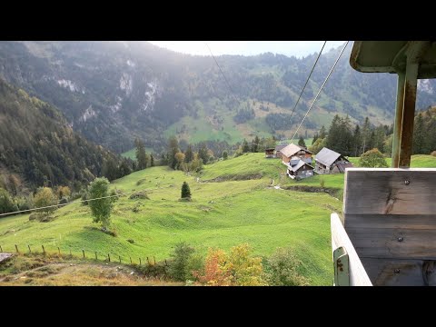 Luftseilbahn Spies - Sinsgäu Talfahrt 2020 - cable car Switzerland