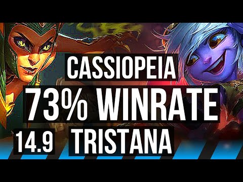 CASSIOPEIA vs TRISTANA (MID) | 73% winrate, 43k DMG, 11/4/14 | KR Diamond | 14.9