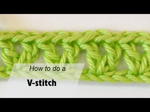 How to Crochet a V-stitch - Crochet for beginners