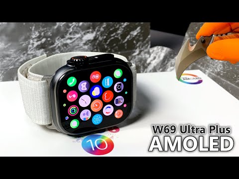 W69 Ultra Plus AMOLED Unboxing & Review New Sport SmartWatch (Better than Hello Watch 3?!) - ASMR