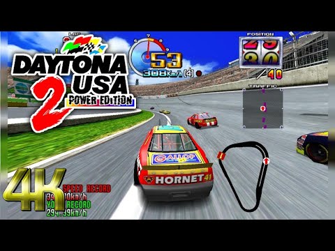 Daytona USA 2:Power Edition - 1st with Hornet classic on Beginner (4K)