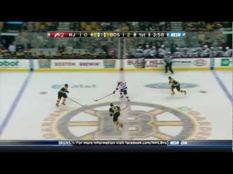 Greg Zanon hits David Clarkson 3/1/12