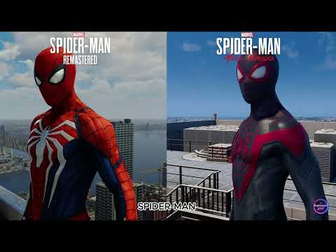 Spider-Man Remastered vs Spider-Man Miles Morales - Physics and Details Comparison