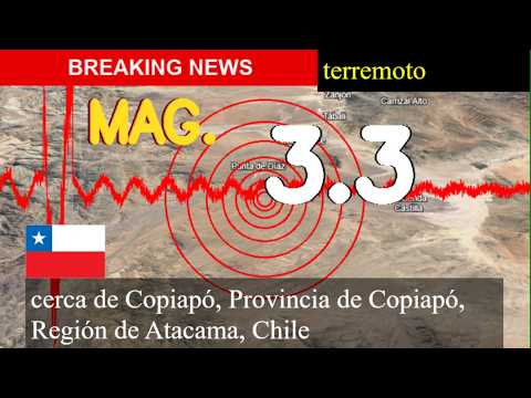 😱🚨 Terremoto cerca de Copiapó, Provincia de Copiapó, Región de Atacama, Chile actualizaciones en viv