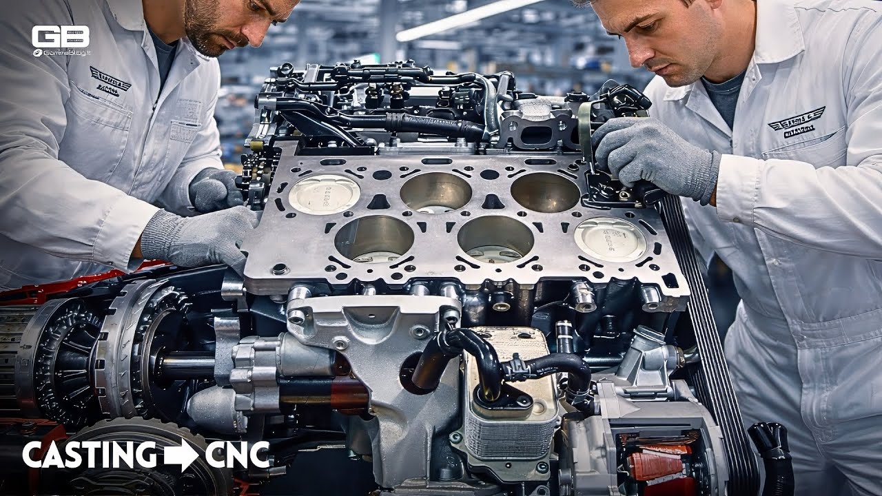 Engine Block Casting Production Car Factory Manufacturing