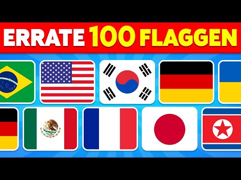 🚩 Errate das Land beim Flaggen-Quiz 🌍 | Kannst du 100 Flaggen erraten?