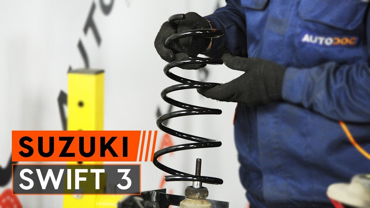 Como mudar molas de suspensão da parte dianteira em Suzuki Swift MK3 - guia de substituição