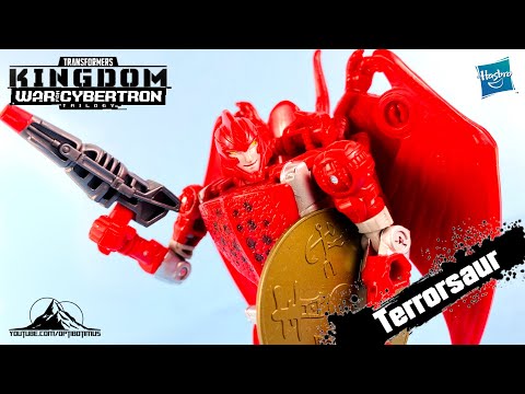 Transformers Kingdom Golden Disk Collection Deluxe Class TERRORSAUR Video Review