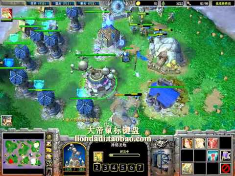 【这是要把人逼疯的节奏】魔兽争霸大帝HUM vs 内地梁朝伟 EI 高清