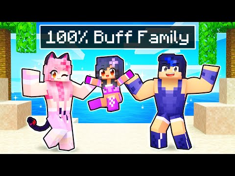 Adopted by a BUFF FAMILY In Minecraft!
