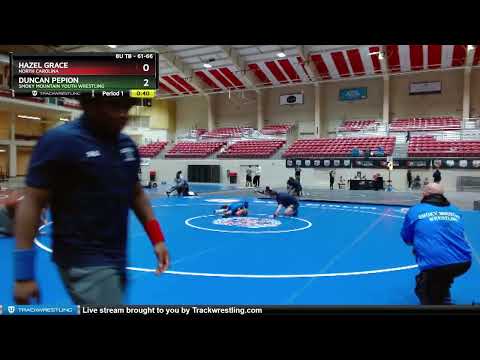 61-66 Lbs Round 3 - Hazel Grace, North Carolina Vs Duncan Pepion, Smoky Mountain Youth Wrestling 2