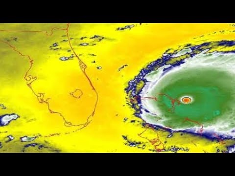 Hurricane Dorian Hitting Bahama Islands Category 5 Winds 185 mph gusts 220 MPH September 2019 Video