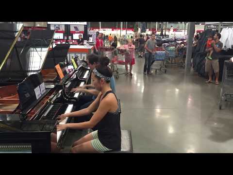 Piano Impromptu of Someone Like You by Adele | Costco Piano Girl and Piano Sales Guy