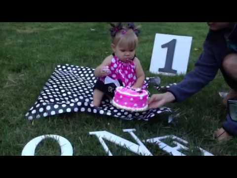 Kalissa 1 bday eating cake