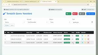 Bansera.com kurum içi fiziksel temizlik görevi yönetimi.