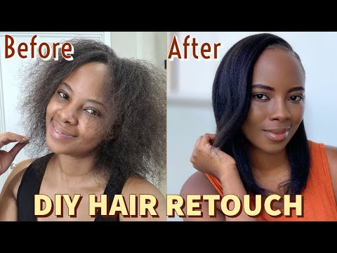 RELAXER ROUTINE | How I retouch my hair at home | Dark n Lovely Relaxer