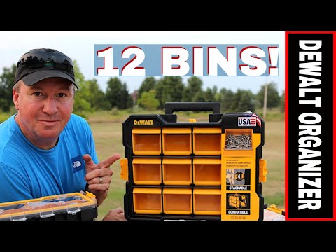 TRULY AMAZING SMALL PARTS ORGANIZER  // DEWALT 12-COMPARTMENT FLIP BIN #DWST14121