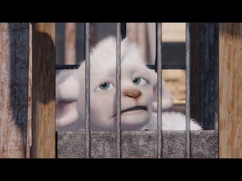 The Lion of Judah trailer thumbnail featuring Judah the lamb and the stable animals in bright, family-oriented 3D animation