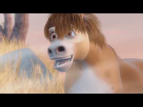 Trailer still showing bustling marketplace setting and comic chase energy from the animated film