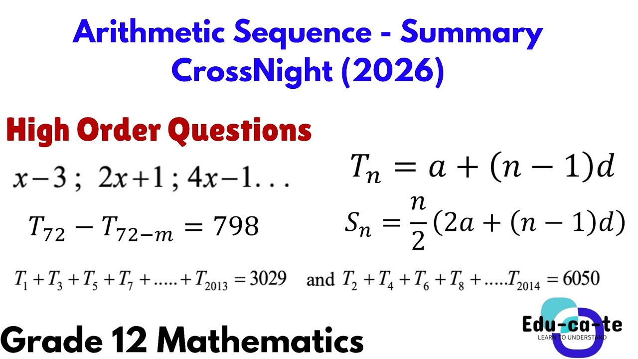 Arithmetic Sequence ( Intense practice) - Grade 12 Mathematics