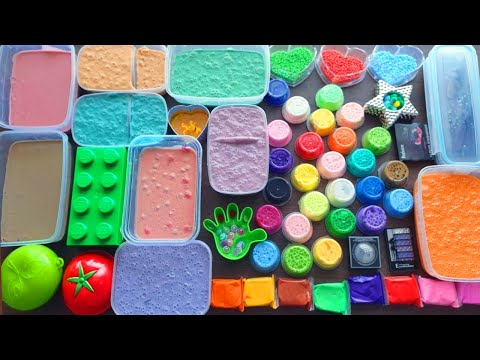 Satisfying Slime Smoothie Mixing Old Slime and Stuff - Izabela Stress