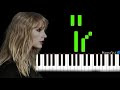 Taylor Swift – My Tears Ricochet Piano Tutorial